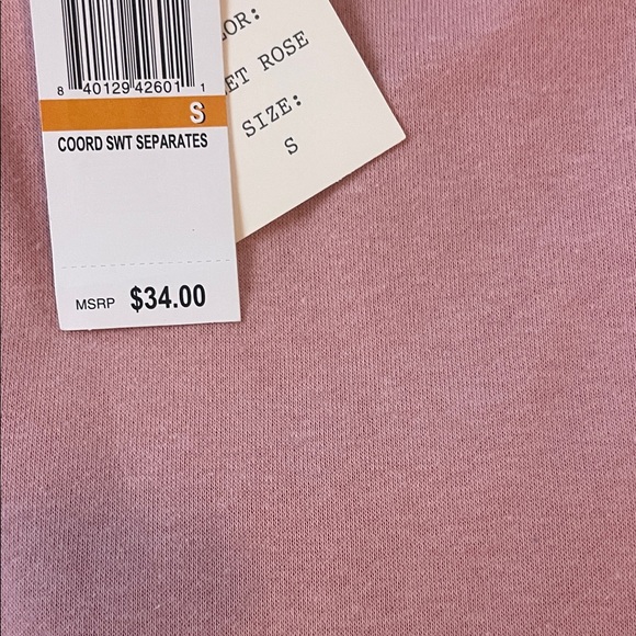 Hippie Rose Blush Off-the-Shoulder Sweater - Picture 3 of 6